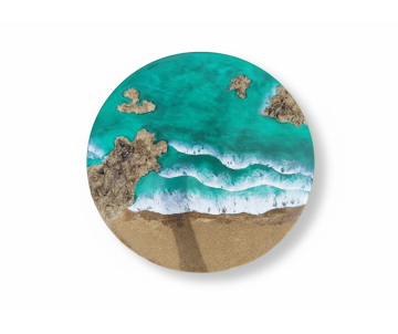 Cuadro playa arte oceánico 3D