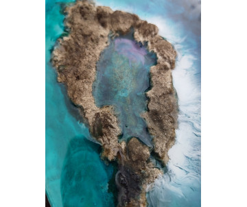 Cuadro 3D resina playa realista